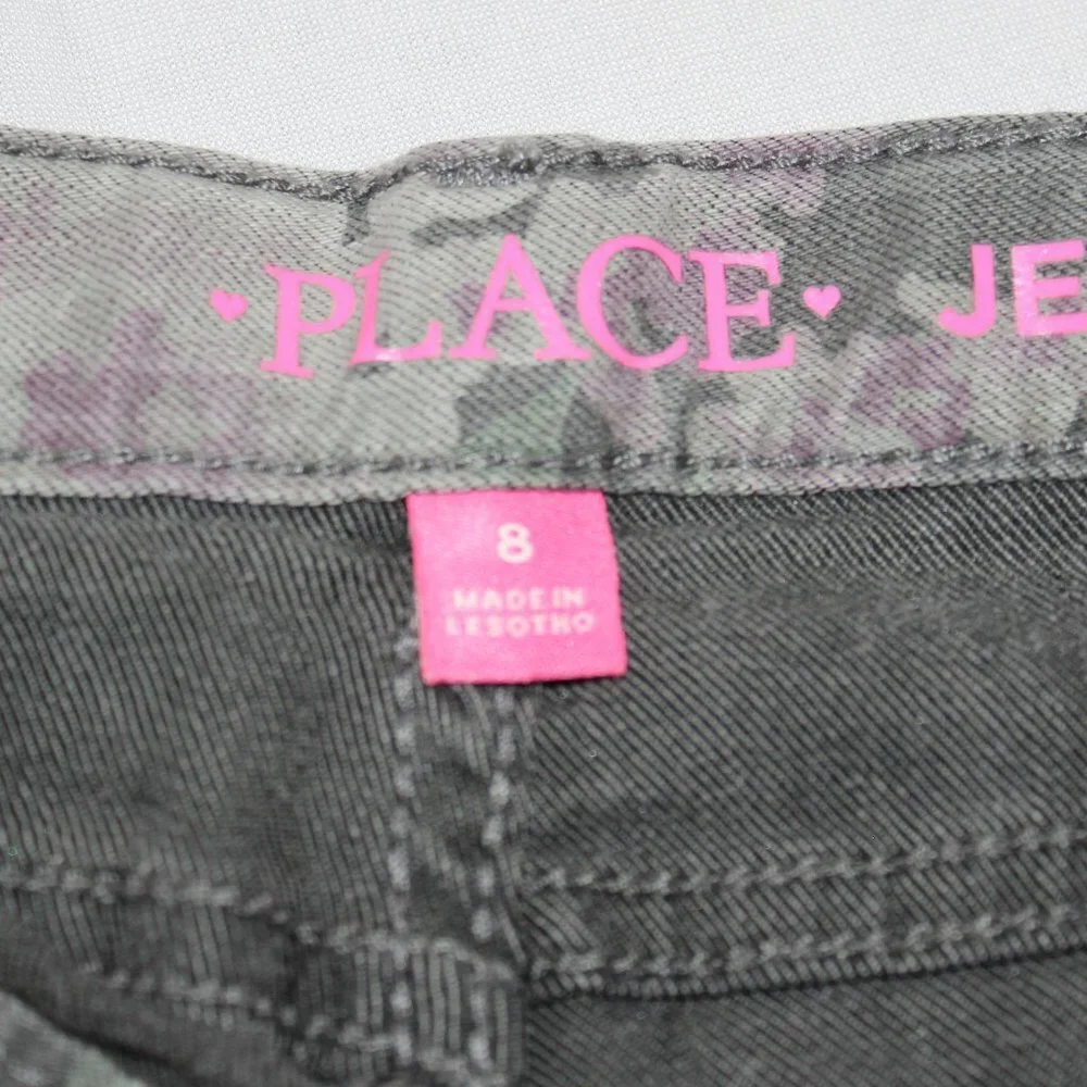 The Children's Place Gray Floral Jeggings